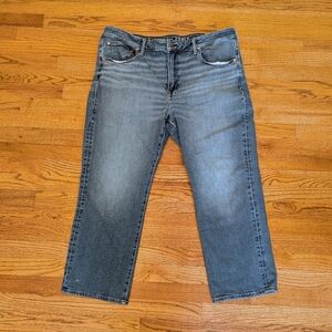 American Eagle Outfitters Men's Washed Blue Straight Jeans